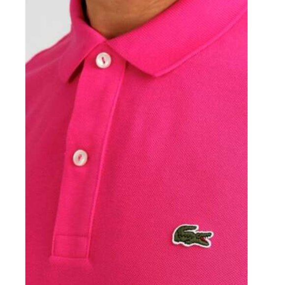 🐊LACOSTE CLASSIC FIT Piqué POLO, Tyrian_NWT - Picture 5 of 6